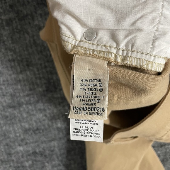 L.L Bean Women's Size 12 Classic Fit Cotton Twill Pants Stretch 500214 READ - Picture 5 of 12